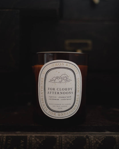 "For Cloudy Afternoons" 8oz Soy Wax Candle