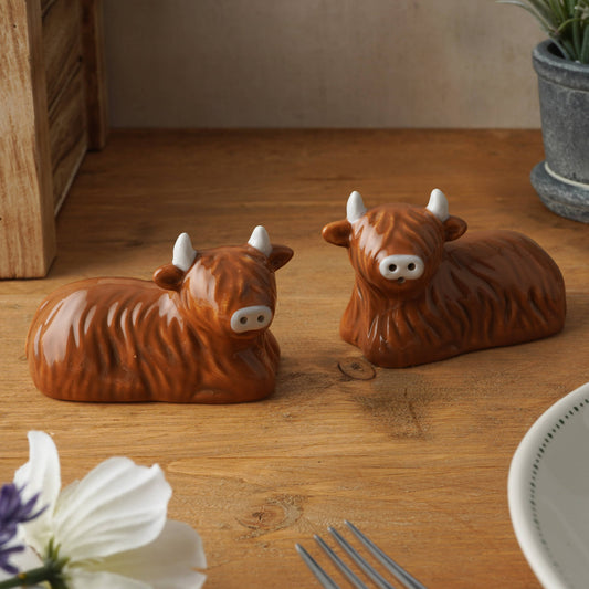 Bramble Farm Highland Cow Salt & Pepper Shakers