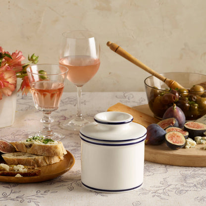 Le Bistro Blue Trim - The Original Butter Bell® Crock
