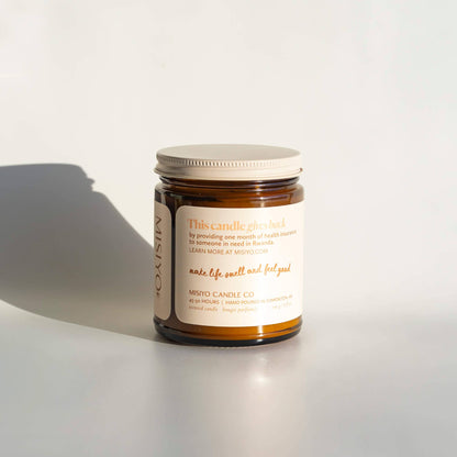 Sunlit Peach + Mango 9oz Beeswax Candle