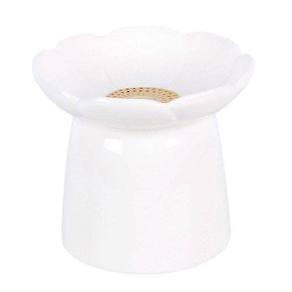 White Peony Flower Oil Burner and Wax Warmer