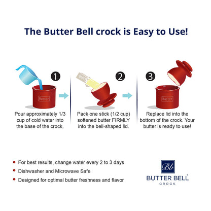 Cafe Matte Beige - The Original Butter Bell® Crock