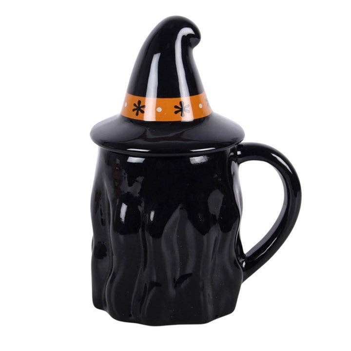 Folk Witch Halloween Lidded Mug