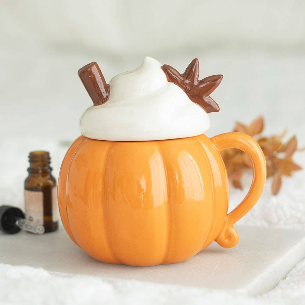 Pumpkin Cream Lidded Autumn Oil Burner and Wax Warmer
