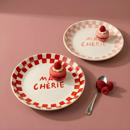 Ma Cherie Pink Snack Plate
